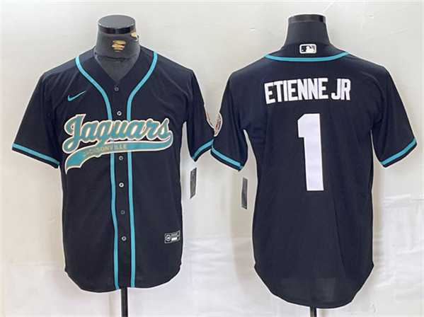 Men's Jacksonville Jaguars #1 Travis Etienne Jr. Black With Patch Cool Base Baseball Stitched Jersey,We sell and wholesale Men's Jacksonville Jaguars #1 Travis Etienne Jr. Black With Patch Cool Base Baseball Stitched Jersey on line form chian!